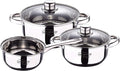 San Ignacio 5pcs stainless steel battery: saucepan Ø16x75 saucepans Ø18x85 and Ø20x95 cm induction Cassel collection 5 pieces