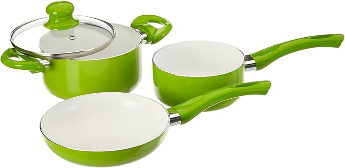 Compact Cooking and Frying Set Green