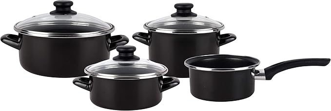 Magefesa 2454140031 – Kitchen Bateria ClÃ ¡Steel SICA Kenya 7 Pieces Black