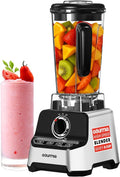 Gourmia Heavy Duty Countertop Blender – 2L BPA-Free Pitcher 1500W High-Speed Motor 45000 RPM 4 Presets Variable Speed Dial Built-In Tamper Dishwasher-Safe Parts Stainless Steel