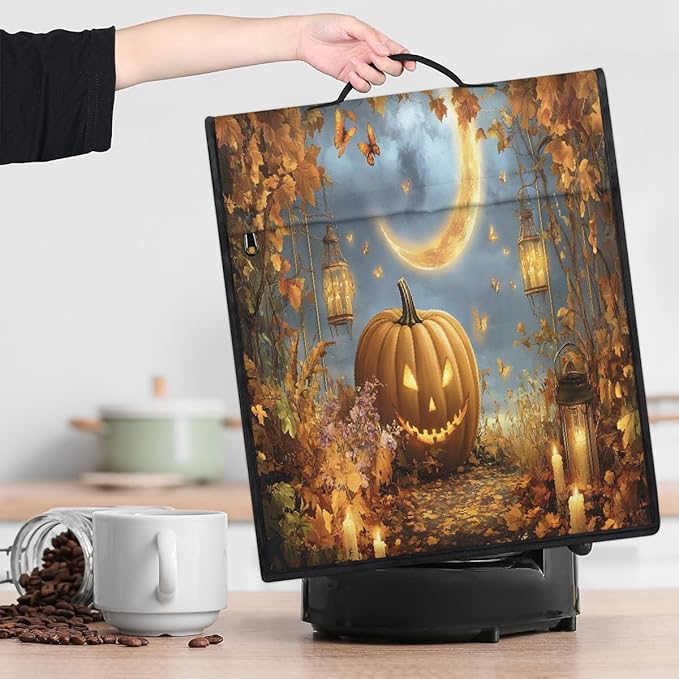 cfpolar Kitchen Aid Mixer Cover Compatible with 6-8 Quarts Fall Pumpkin Maple Leaves Stand Mixer Cover Kitchen Aid Mixers Accessories Appliance Organizer Bag Dust Covers with Zipper Pocket
