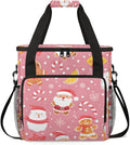 Graffiti Santa Claus Coffee Maker Carrying Bag Portable Travel Storage Tote Bag Compatible with K-Mini or K-Mini Plus Single Serve Coffee Brewer Carrying Case with Multiple Pockets &amp Shoulder St