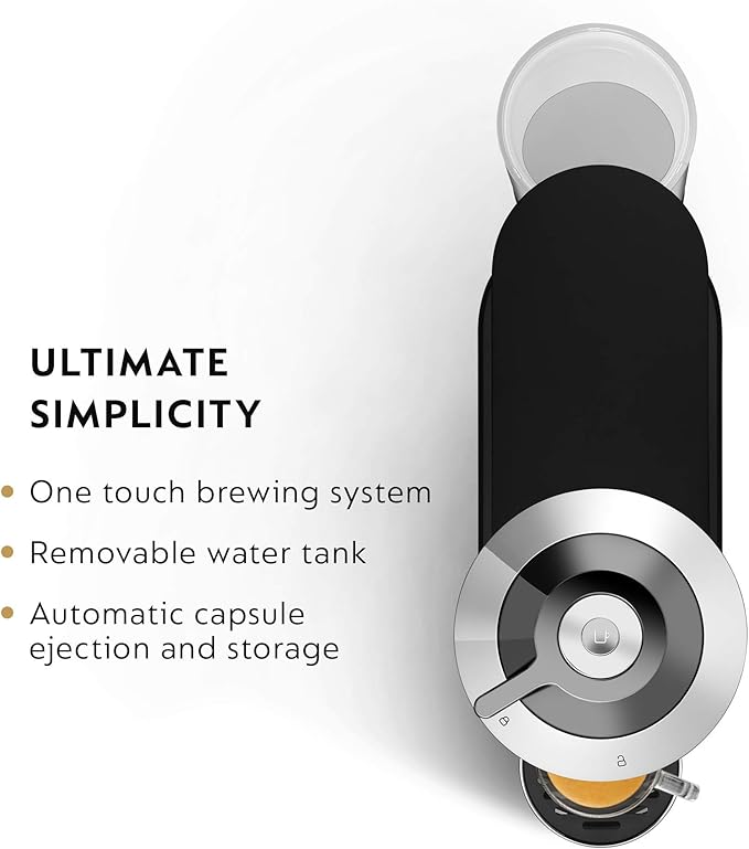 Nespresso Vertuo Next Deluxe Coffee and Espresso Machine NEW by De'Longhi Pure Chrome Single Serve Coffee &amp Espresso Maker One Touch to Brew (Renewed)
