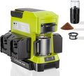 Taingwei Cordless Coffee Maker for Ryobi 18V Battery Portable Drip Coffee Maker with Electric Coffee Grinder for RV Camping Travel Car Hiking (Battery Not Included)