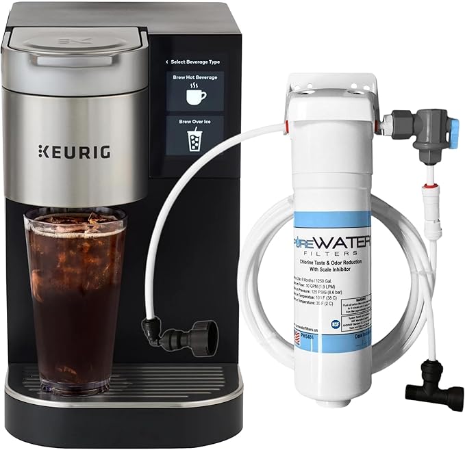 Keurig K2550 Plumbed Single Serve Commercial Coffee Maker and Tea Brewer with Direct Water Line Plumb and Filter Kit