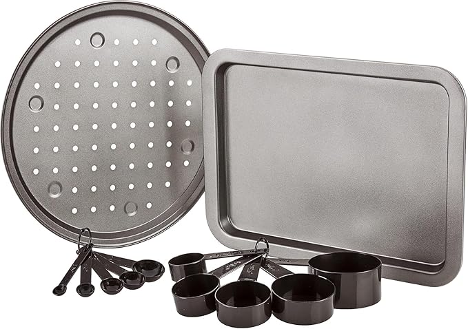 Total Kitchen 59 Piece Combo Set – Complete Cookware Bakeware Utensils and Storage Essentials for First Apartments Dorms and RVs