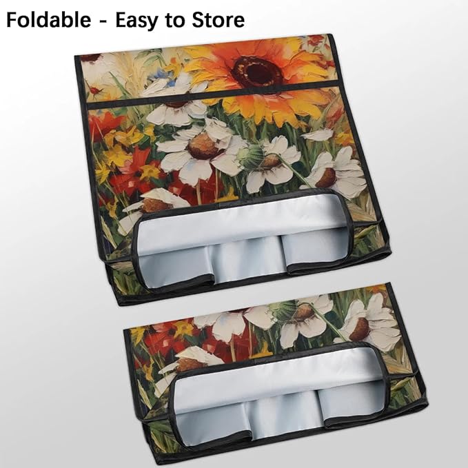 cfpolar Kitchen Aid Mixer Cover Compatible with 6-8 Quarts Oil Painting Sunflower Stand Mixer Cover Kitchen Aid Mixers Accessories Appliance Organizer Bag Dust Covers with Zipper Pocket