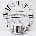 European Style Dinnerware Set Service for 6 Bone China Dinnerware Sets Unbreakable Porcelain Dinner Sets Coffee Cup and Saucer Tableware Set Steak Dinner Plates Dish Set Marbling-04