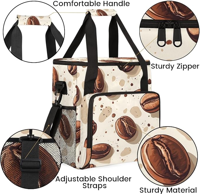 Coffee Maker Carrying Bag With Shoulder Strap Single Coffee Machine Bag Travel Storage Bag for Men Women Beans