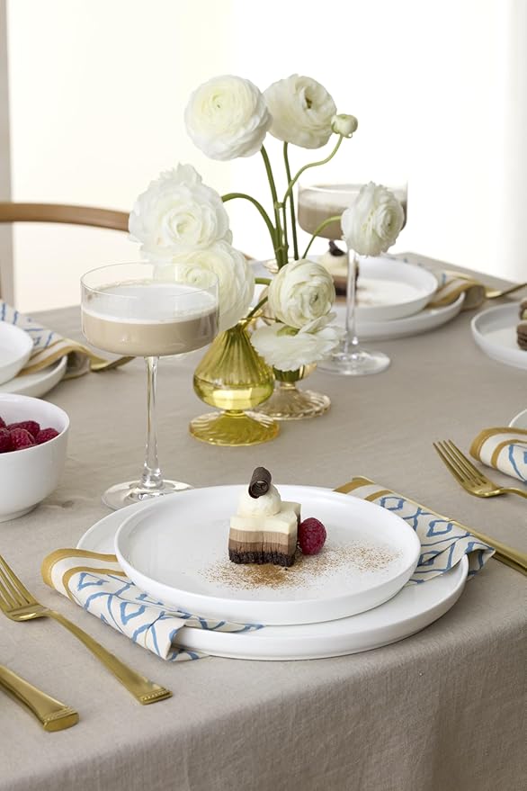 Lenox 899190 Modern White Coupe 18-Piece Dinnerware Set Service For 6