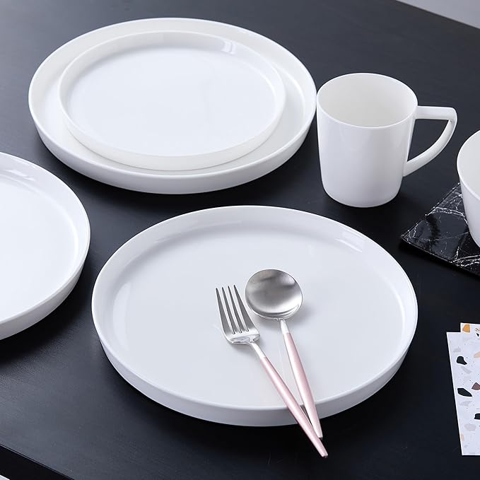 Stone Lain Madeline Formal Bone China Dinnerware Set 32 Piece Service for 8 White
