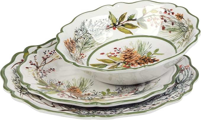 Certified International Winter Forest 12 Pc Dinnerware Set Service for 4