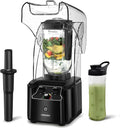 CRANDDI Commercial Quiet Blender 2200 Watt Professional Countertop Blender with 80oz Pitcher Built-in Pulse &amp 15-speeds Control Smoothie Blender for Commercial and Home K90 Black