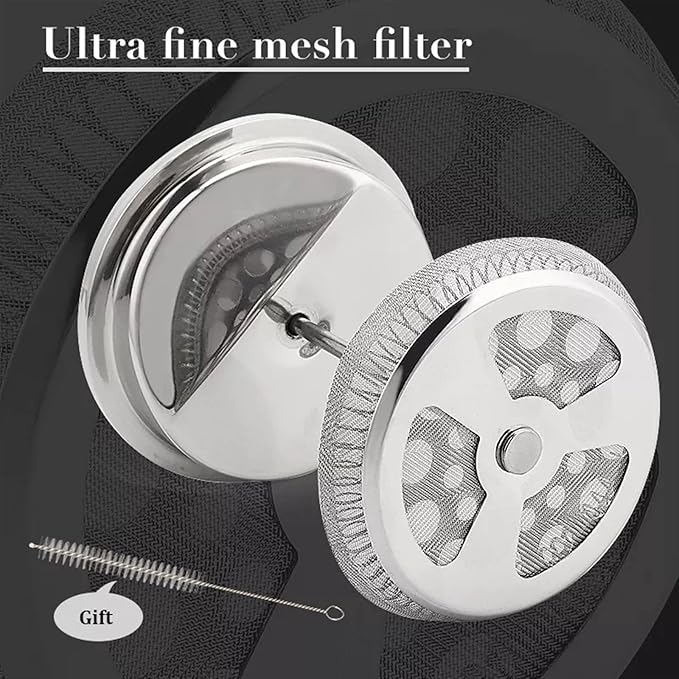 Coffee Carafe Coffee Machine Stainless Steel Coffee Filter Double Wall Large Capacity Manual Coffee Maker Convenient(1000ml)