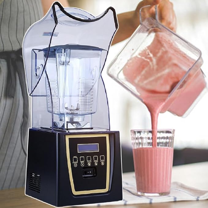 Countertop Quiet Blender - Silent Blender for Kitchen with Sound ShieldSelf Cleaning Multifunctional for Milk Shakes Smoothie Juice220V