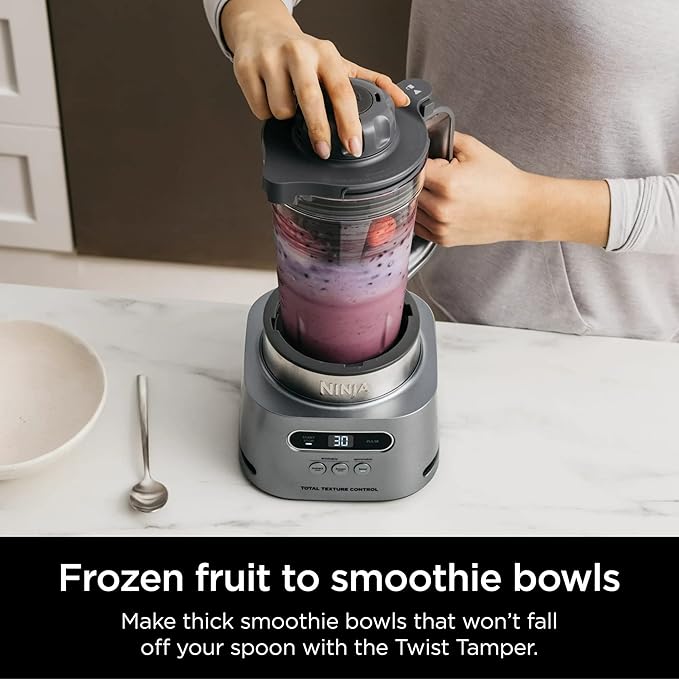 Ninja SS150 TWISTi Blender DUO High-Speed 1500 WP Smoothie Maker &amp Nutrient Extractor* 3 Functions Smoothie Frozen Drinks &amp Bowls smartTORQUE 34-oz. Pitcher &amp 18-oz. To-Go Cup Cloud S