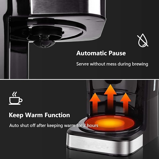Coffee Maker Coffee Makers with Timer Djustable Keep Warm Plate Water Window for Maximum Flavor Kitchen Essentials