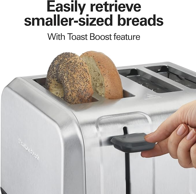 Hamilton Beach Power Elite Wave Action Blender For Shakes and Smoothies Puree Crush Ice &amp 4 Slice Toaster with Extra Wide Slots for Bagels Shade Selector Toast Boost