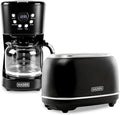 Haden 12 Cup Programmable Drip Coffee Maker Coffee Machine Bundled with Heritage 2 Slice Wide Slot Stainless Steel Toaster Turquoise &amp Chrome