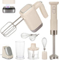 CARTMAN Cordless Hand Blender and Mixer Food Preparation Appliance Set Removable Battery Included Cord-Free Kitchen Operation Charging Base and USB-C Charge Cable