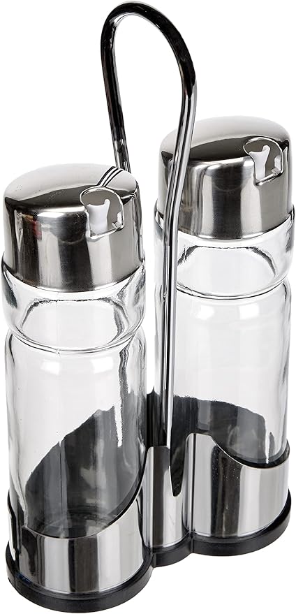 IBILI Cruet Set 27 x 12 x 6 cm Silver/Transparent