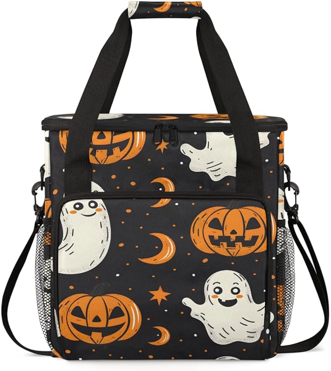 Magical Pumpkin Coffee Maker Carrying Bag Mystical Pumpkin Travel Storage Bag Compatible with K-Mini or K-Mini Plus Single Serve Coffee Brewer Carrying Case with Multiple Pockets &amp Shoulder Stra