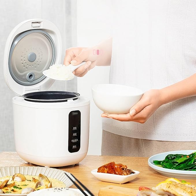Rice Cookers 0.8L Rice Cooker Multi-Function Mini Electric Cooker 24H Appointment Kitchen Non-Stick Pan for Dormitory Office Rice Maker