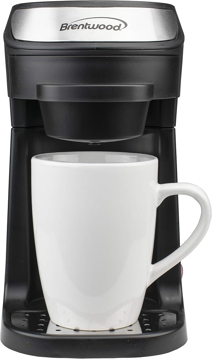 Brentwood TS-111BK Single Serve Coffee Maker with Mug 1 milliliters Black