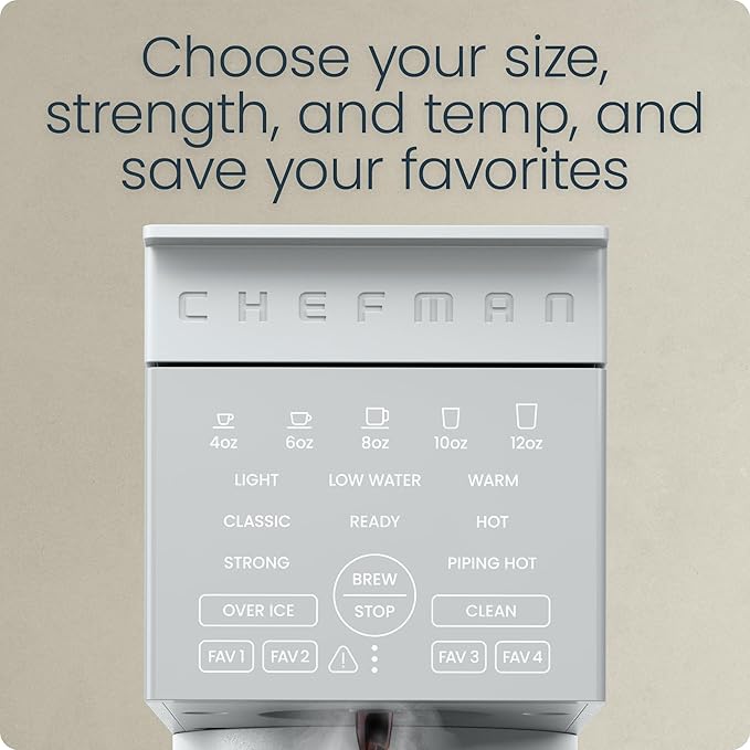 Chefman Single Serve Coffee Maker Works with K-Cup &amp Grounds