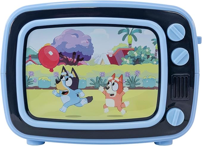 Uncanny Brands Bluey Retro TV Toaster with Light Up Frame Two Slice Model with Bluey Toast Design Themed Kitchen Appliance