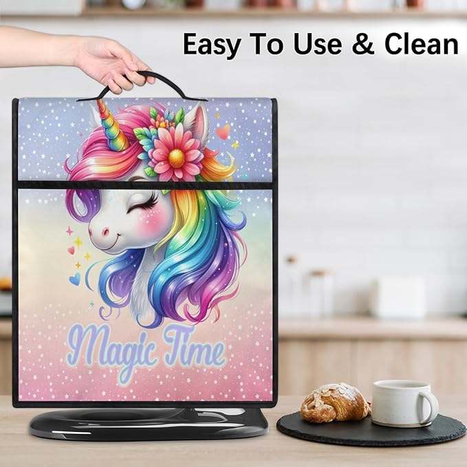 cfpolar Kitchen Aid Mixer Cover Compatible with 6-8 Quarts Unicorn Rainbow Animal Stand Mixer Cover Kitchen Aid Mixers Accessories Appliance Organizer Bag Dust Covers with Zipper Pocket