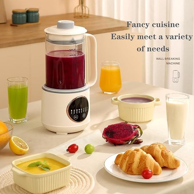 Soy Milk Maker 1.5L Nut Milk Maker with 9 Preset/Recipe/Self-Cleaning Homemade Soybean Milk Almond Milk Vegan Nut Milk Oat Milk Plant Based Milk Porridge Paste Juice