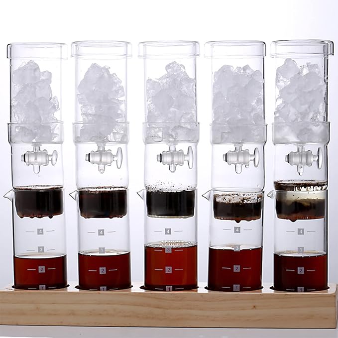 Ice Cold Brew Coffee Maker 400ml Portable Reusable Ice Drip Coffee Filter Glass Percolators Espresso Barista Tools Dripper Pot Home Use Classic