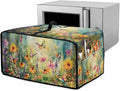 Sunflower Butterfly Toaster Oven Cover Wide Slot Dustproof Washable Toaster Oven Air Fryer Cover Universal Fit Most Standard Toasters Green and Yellow