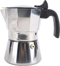 Octagonal Stovetop Coffee Maker Stainless Steel Even Heat Distribution Safe Material Compatible with Gas Stove and Induction Cookers Produces Rich Italian Coffee (150ML)