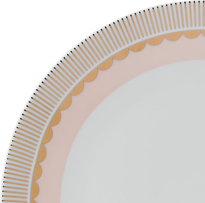 Golden Charm Metallic 12 Piece Dinnerware Set Service for 4 Blush