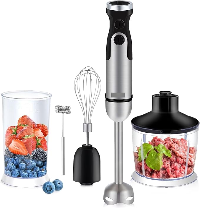 Fit for 5-in-1 Immersion Hand Blender Mixer with Grinder Chopper Whisk and Smoothie Cup