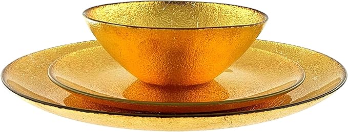 AURA 12PC Dinnerware Set Gold