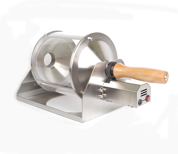 Coffee Roaster Gas Burner Coffee Roasting Machine for Home Use 400g Capacity Quartz Glass Drum Stainless Steel Frame Peanut and Nut Roaster