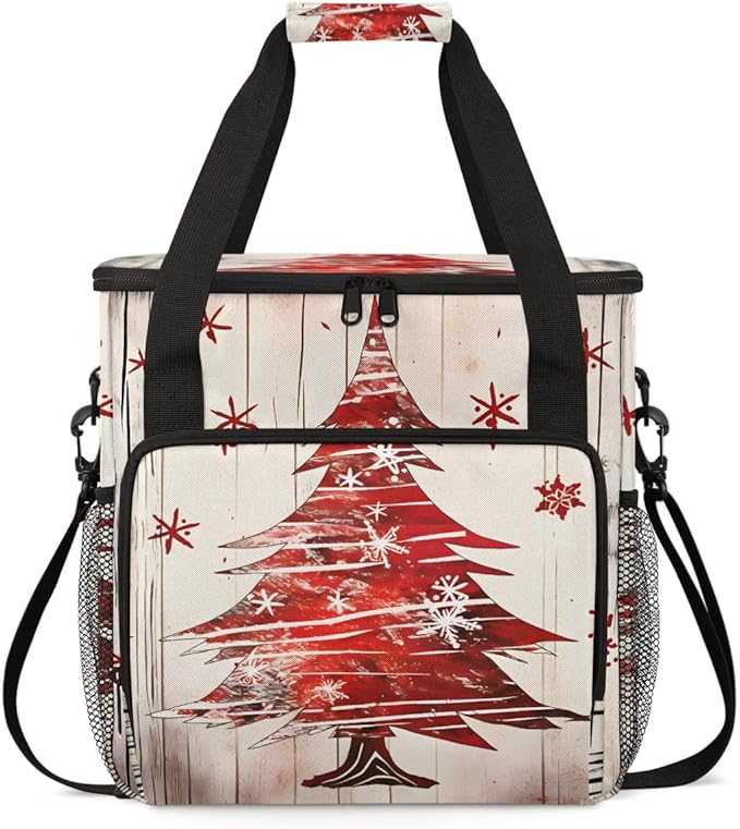 Christmas Tree Coffee Maker Carrying Bag Magical Tree Travel Storage Bag Compatible with K-Mini or K-Mini Plus Single Serve Coffee Brewer Carrying Case with Multiple Pockets &amp Shoulder Strap