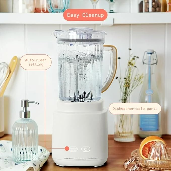 PowerExact Blender 700W with PrecisionSense Auto-Adjust Dual Jar System 4 Preset Programs Dishwasher Safe Parts