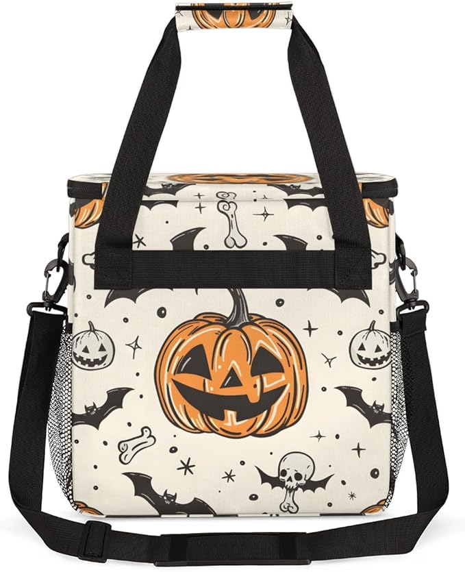 Watercolor Pumpkin Coffee Maker Carrying Bag Magical Pumpkin Travel Storage Bag Compatible with K-Mini or K-Mini Plus Single Serve Coffee Brewer Carrying Case with Multiple Pockets &amp Shoulder St