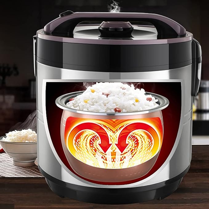 Rice Cooker Household Adjustable Temperature Rice Cooker Non-Stick Inner Pot Intelligent Insulation (5L) ()