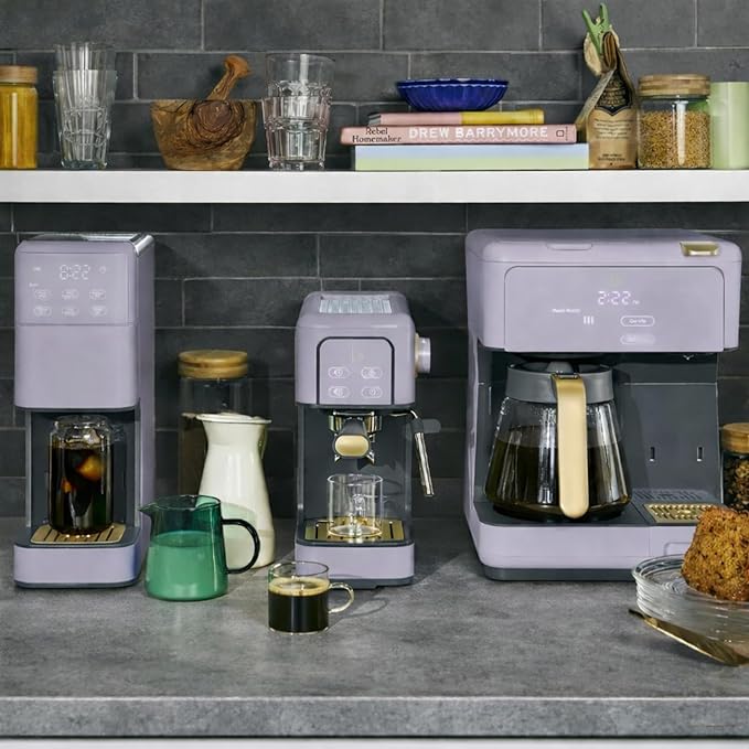 Multi Brew Coffee Maker with Single Serve and Carafe Brewing Options for Countertop Home Use (Lavender)