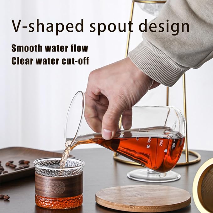 Cold Brew Maker Manual Cold Brew Coffee Tower Drip System Ice Drip Coffee Maker Drip Tower Coffee MakerLarge Capacity Reusable Iced Coffee Maker Iced Tea Maker for Cafe Home Kitchen(Color:B)