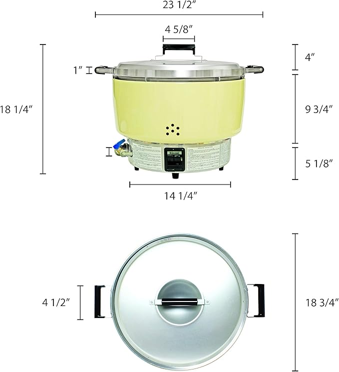 55 cups/ 110 bowls cooked rice Rinnai gas cooker lithium propane LP comes in each