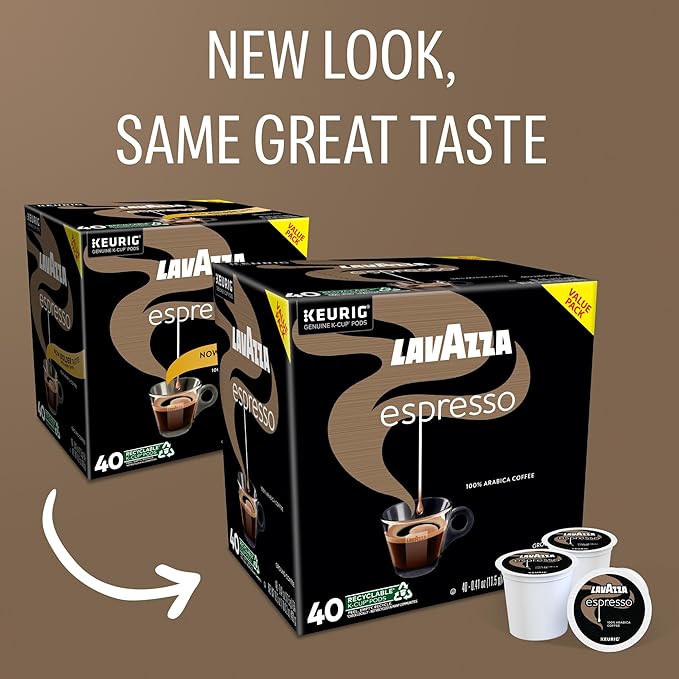 Lavazza Espresso Single-Serve Keurig K-Cup Pods Medium Roast Coffee 40-Count Box