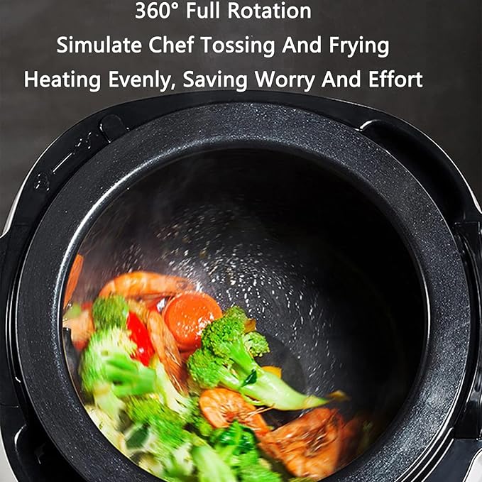 6L Full Automatic Cooking Machine Drum Rotation Non-Stick Coated Inner PotThree Levels of fire Power Adjustment