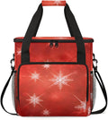 Graffiti Snowflakes Christmas Coffee Maker Carrying Bag Travel Storage Bag Compatible with K-Mini or K-Mini Plus Single Serve Coffee Brewer Carrying Case with Multiple Pockets &amp Shoulder Strap