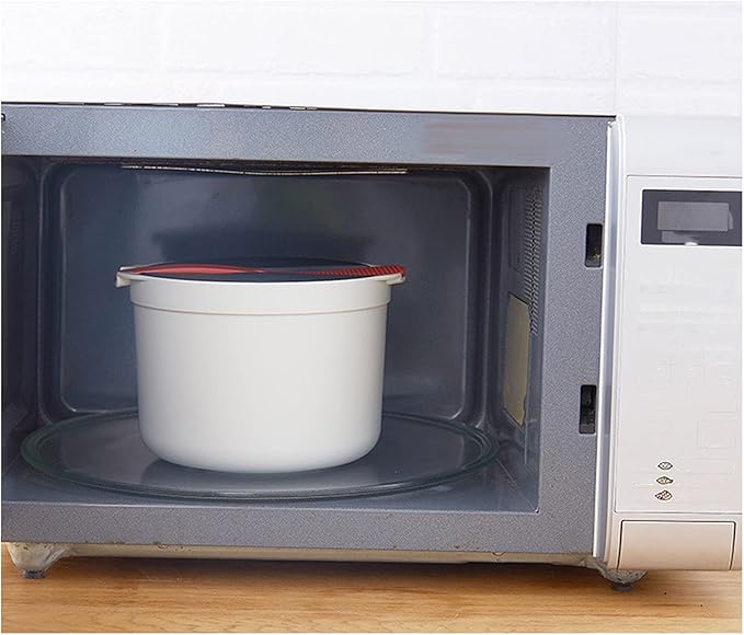 Microwave Oven Rice Cooker Household 2-Layer Rice Steamer High Temperature Resistant Steam Pot